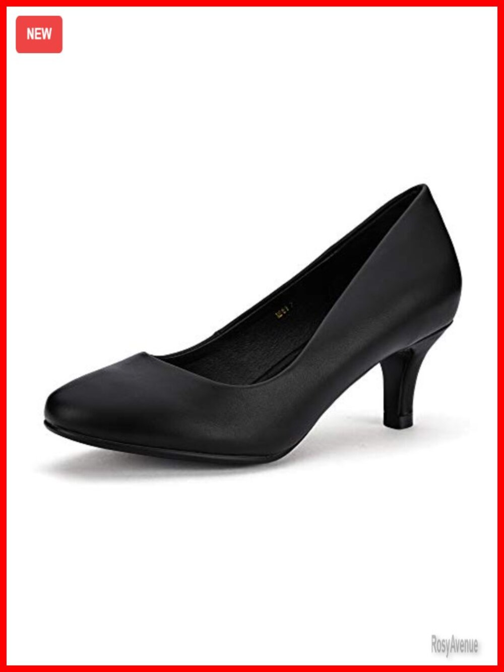 Women's Classic Low Kitten Heels Pumps Round Toe Dress Shoes